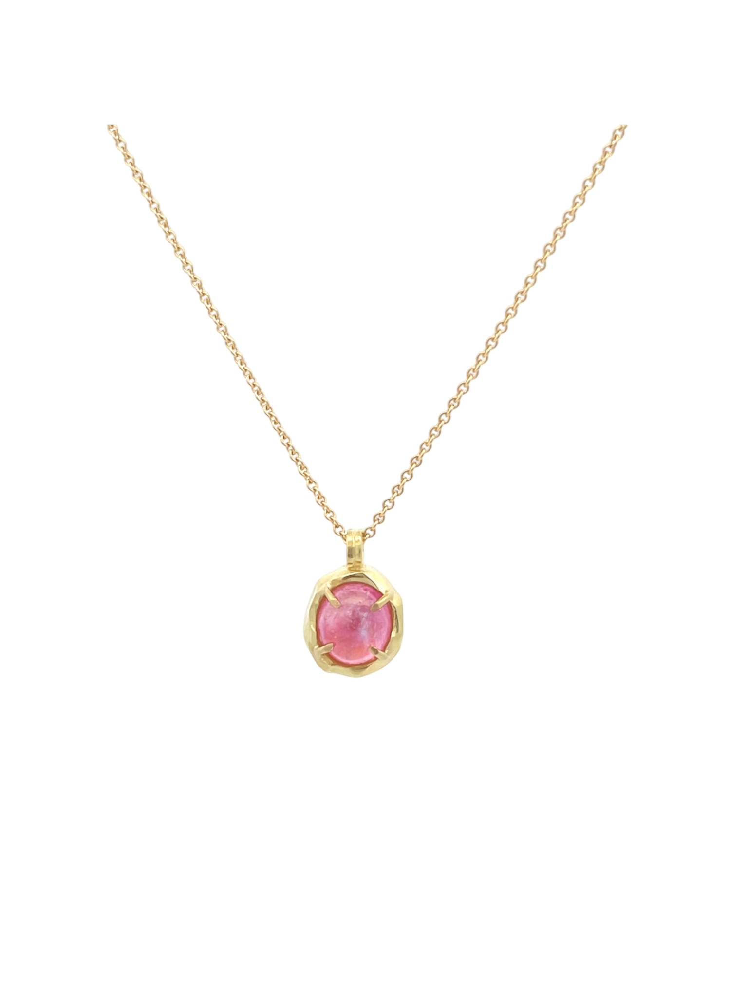 Pink spinel necklace
